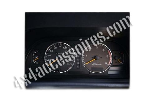 ANNEAUX DE CADRANS DE TABLEAU DE BORD ALUMINIUM FINITION CHROME LAND CRUISER SERIE 9