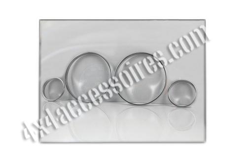 ANNEAUX DE CADRANS DE TABLEAU DE BORD ALUMINIUM FINITION CHROME PATROL Y61