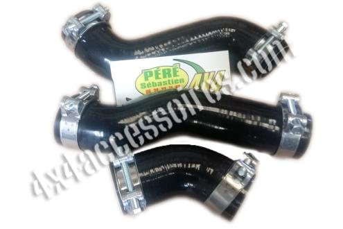KIT 3 DURITES SILICONE NOIRES DE TURBO AVEC 6 COLLIERS PATROL GR Y61 2.8L TD6