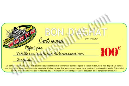 BON CADEAU D'UNE VALEUR DE 100€