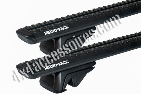 KIT 2 BARRES DE BENNE NOIRES SPORTZ 1650MM AVEC PIEDS RX100 POUR FORD RANGER T9 OU RAPTOR AVEC BARRES LONGITUDINALES